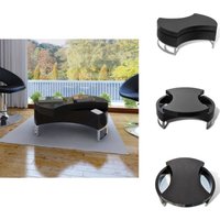 Couchtisch Form-Verstellbar Hochglanz Schwarz - Couchtisch - Esszimmertisch - Wohnzimmertisch - Designertisch - Drehbare Tischplatte von VIDAXL