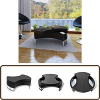 Couchtisch Form-Verstellbar Hochglanz Schwarz - Couchtisch - Esszimmertisch - Wohnzimmertisch - Designertisch - Drehbare Tischplatte von VIDAXL