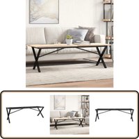 Couchtisch-Gestell in X-Form 140x30x43 cm Gusseisen - Tisch Gestell - x Form - Industriel Stil - Gusseisen - Schwarz von VIDAXL