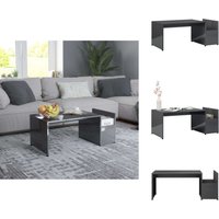 Couchtisch Hochglanz-Grau 90x45x35 cm Holzwerkstoff - Couchtisch - Holzwerkstoff - Grau - Sideboard - Wohnzimmereinrichtung von VIDAXL