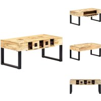 Couchtisch Kassettenstil 100×52×45 cm Massivholz Mango - Couchtisch - Mangoholz - Industriel Stil - Wohnzimmerschreibtisch - Sideboard Couchtisch Kassettenstil 100×52×45 cm Massivholz Mango - Couchtisch - Mangoholz - Industriel Stil - Wohnzimmerschreibtisch - Sideboard von VIDAXL
