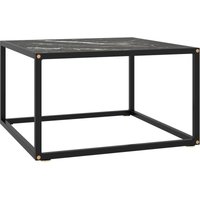 Vidaxl - Couchtisch Schwarz mit Schwarzem Glas in Marmor-Optik 60x60x35 Vidaxl - Couchtisch Schwarz mit Schwarzem Glas in Marmor-Optik 60x60x35 von VIDAXL