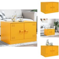Vidaxl - Couchtisch Senfgelb 67x50x44 cm Stahl - Couchtisch - Wohnzimmerschreibtisch - Sideboard - Regal - Senfgelb von VIDAXL