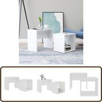 Vidaxl - Couchtisch-Set Weiß 48x30x45 cm Holzwerkstoff - Couchtisch - Holztisch - Wohnzimmerschmuck - Platzsparendes Möbelstück - Sideboard Vidaxl - Couchtisch-Set Weiß 48x30x45 cm Holzwerkstoff - Couchtisch - Holztisch - Wohnzimmerschmuck - Platzsparendes Möbelstück - Sideboard von VIDAXL
