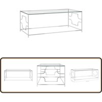 Couchtisch Silbern 120x60x45 cm Edelstahl und Glas - Esszimmertisch - Couchtisch - Glastisch - Edelstahltisch - Moderner Couchtisch Couchtisch Silbern 120x60x45 cm Edelstahl und Glas - Esszimmertisch - Couchtisch - Glastisch - Edelstahltisch - Moderner Couchtisch von VIDAXL