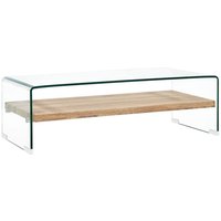 Vidaxl - Couchtische Kaffeetisch Transparent 98×45×31 cm Hartglas von VIDAXL