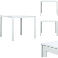 Couchtisch Weiß 78x78x74 cm hdpe Holzoptik - Gartenmöbel - Outdoor Möbel - Couchtisch - Balkontisch - Terrasse von VIDAXL