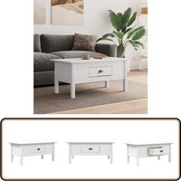 Couchtisch bodo Weiß 100x55x46 cm Massivholz Kiefer - Couchtisch - Französischer Stil - Kiefernholzmöbel - Wohnzimmerstil - Sideboard von VIDAXL