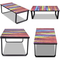 Couchtisch mit Glasplatte Regenbogen-Aufdruck - Couchtisch - Regenbogen Tisch - Glastisch - Wohnzimmereinrichtung - Modernes Sofa Regal - Home & Couchtisch mit Glasplatte Regenbogen-Aufdruck - Couchtisch - Regenbogen Tisch - Glastisch - Wohnzimmereinrichtung - Modernes Sofa Regal - Home & von VIDAXL