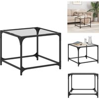 Vidaxl - Couchtisch mit Glasplatte Transparent 50x50x40 cm Stahl - Couchtisch - Wohnzimmertisch - Glastisch - Esszimmertisch - Sidetable Vidaxl - Couchtisch mit Glasplatte Transparent 50x50x40 cm Stahl - Couchtisch - Wohnzimmertisch - Glastisch - Esszimmertisch - Sidetable von VIDAXL