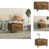 Vidaxl - Couchtisch mit Metallbeinen Räuchereiche 50x50x40 cm - Industriel Style Couchtisch - Holzkohle Farbton - Holzwerkstoff Möbel - Couchtisch Vidaxl - Couchtisch mit Metallbeinen Räuchereiche 50x50x40 cm - Industriel Style Couchtisch - Holzkohle Farbton - Holzwerkstoff Möbel - Couchtisch von VIDAXL