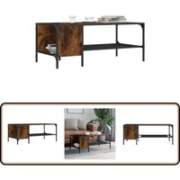 Vidaxl - Couchtisch mit Regal Räuchereiche 100x51x40 cm Holzwerkstoff - Couchtisch - Wohnzimmerschreibtisch - Sideboard - TV-Tisch - Holzmöbel Vidaxl - Couchtisch mit Regal Räuchereiche 100x51x40 cm Holzwerkstoff - Couchtisch - Wohnzimmerschreibtisch - Sideboard - TV-Tisch - Holzmöbel von VIDAXL