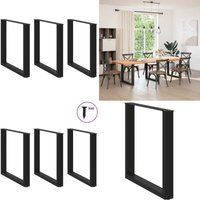 Couchtischbeine U-Form 3 Stk. Schwarz 90x(72-73) cm Stahl - Vidaxl von VIDAXL