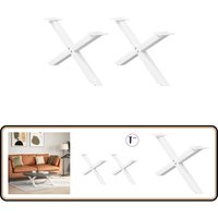 Couchtischbeine X-Form 2 Stk. Weiß 70x(30-31) cm Stahl - Vidaxl von VIDAXL