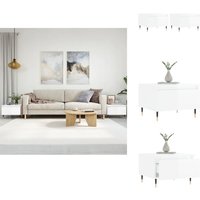 Couchtische 2 Stk. Hochglanz-Weiß 50x46x35 cm Holzwerkstoff - Couchtisch - Wohnzimmerstil - Holzwerkstoff Möbel - Weißer Couchtisch - Sideboard von VIDAXL
