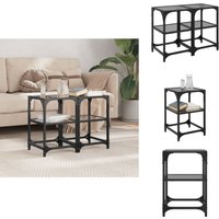 Couchtische mit Glasplatte 2 Stk. Schwarz 30x30x45 cm Stahl - Couchtisch - Wohnzimmertisch - Glastisch - Esszimmertisch - Sideboard Couchtische mit Glasplatte 2 Stk. Schwarz 30x30x45 cm Stahl - Couchtisch - Wohnzimmertisch - Glastisch - Esszimmertisch - Sideboard von VIDAXL