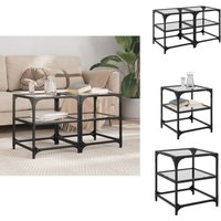 Couchtische mit Glasplatten 2 Stk. Transparent 40x40x45cm Stahl - Couchtisch - Glastisch - Wohnzimmerstil - Sidetable - Möbelset Couchtische mit Glasplatten 2 Stk. Transparent 40x40x45cm Stahl - Couchtisch - Glastisch - Wohnzimmerstil - Sidetable - Möbelset von VIDAXL