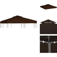 Dächer für Pavillions - Living Pavillon-Dachplane mit Kaminabzug 310 g/m² 3x3 m Braun - Braun von VIDAXL