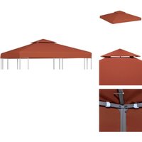 Dächer für Pavillions - Living Pavillon-Dachplane mit Kaminabzug 310 g/m² 3x3 m Terrakotta - Braun von VIDAXL