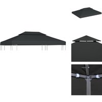 Dächer für Pavillions - Living Pavillon-Dachplane mit Kaminabzug 310 g/m² 4x3 m Anthrazit - Anthrazit von VIDAXL