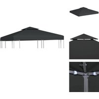 Dächer für Pavillions - Living Pavillon-Ersatzdach 310 g/m² Dunkelgrau 3x3 m - Grau von VIDAXL