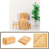 Decke Gelb 130x170 cm Polyester - Kuschelige Decke - Flauschige Decke - Polyester Decke - Weichdecke - Bettdecke von VIDAXL