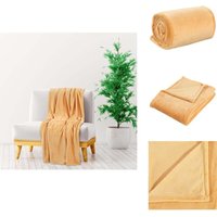 Decke Gelb 150x200 cm Polyester - Kuscheldecke - Flauschedecke - Polyesterdecke - Bettdecke - Wohnzimmerdekoration von VIDAXL