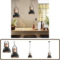 Vidaxl - Deckenlampe 2 Stk. Schwarz Rund E27 - Pendelleuchte - Deckenlampe - Wohnzimmerlampe - Küchenlampe - Esszimmerlampe von VIDAXL