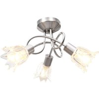 Deckenleuchte Glas-Lampenschirme für 3 E14 Glühlampen vidaXL11261 von BONNEVIE