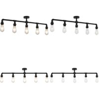 Deckenleuchte Schwarz 5 x E27-Fassungen - Steampunk Lampe - Deckenlampe Schwarz - Wohnzimmer Deko - Industrie Style - Metall Lampe - Home & Living Deckenleuchte Schwarz 5 x E27-Fassungen - Steampunk Lampe - Deckenlampe Schwarz - Wohnzimmer Deko - Industrie Style - Metall Lampe - Home & Living von VIDAXL