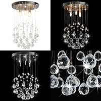 Vidaxl - Deckenleuchte mit Kristallperlen Silbern Kugel 3x G9 Glühbirnen - Dekorleuchte - Kronleuchter - Wohnzimmer Deko - Schlafzimmer Deko Vidaxl - Deckenleuchte mit Kristallperlen Silbern Kugel 3x G9 Glühbirnen - Dekorleuchte - Kronleuchter - Wohnzimmer Deko - Schlafzimmer Deko von VIDAXL