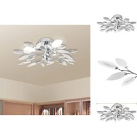Deckenleuchten - Living Deckenleuchte Weiße & Klare Acrylglas-Blätter 3 × E14-Lampen Deckenleuchten - Living Deckenleuchte Weiße & Klare Acrylglas-Blätter 3 × E14-Lampen von VIDAXL