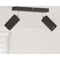 Deckenstrahler 2 Wege verstellbar Schwarz GU10 vidaXL624143 von VIDAXL