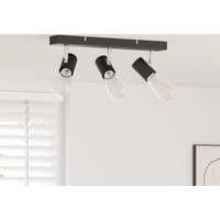 Deckenstrahler 3 Wege Verstellbar Schwarz E27 vidaXL137559 von VIDAXL