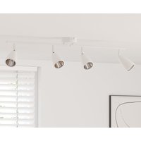 Deckenstrahler 4-Wege-Verstellbar Weiß GU10 vidaXL990638 von VIDAXL