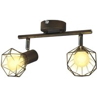 Deckenstrahler mit 2 LED-Glühlampen Industrie-Stil Drahtschirm Vidaxl 10572 von VIDAXL
