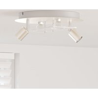 Deckenstrahler mit 2 verstellbaren Köpfen Matte Nickel GU10 vidaXL289292 von VIDAXL