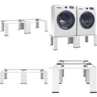 Doppel-Untergestell für Waschmaschine und Trockner Weiß - Waschmaschinensockel - Waschmaschinen Sockel - Home & Living von VIDAXL