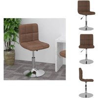 Drehbarer Barhocker Braun Stoff - Barhocker - Tresenhocker - Thekenhocker - Barstuhl von VIDAXL