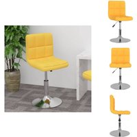 Drehbarer Barhocker Gelb Stoff - Barhocker - Tresenhocker - Thekenhocker - Barstuhl von VIDAXL