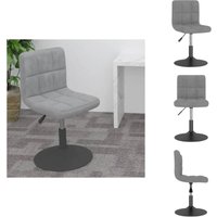 Vidaxl - Drehbarer Barhocker Hellgrau Samt - Barhocker - Tresenhocker - Thekenhocker - Barstuhl Vidaxl - Drehbarer Barhocker Hellgrau Samt - Barhocker - Tresenhocker - Thekenhocker - Barstuhl von VIDAXL