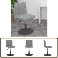 Vidaxl - Drehbarer Barhocker Hellgrau Samt Vidaxl - Drehbarer Barhocker Hellgrau Samt von VIDAXL
