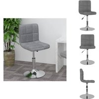 Vidaxl - Drehbarer Barhocker Hellgrau Stoff - Barhocker - Tresenhocker - Thekenhocker - Barstuhl Vidaxl - Drehbarer Barhocker Hellgrau Stoff - Barhocker - Tresenhocker - Thekenhocker - Barstuhl von VIDAXL