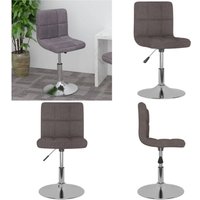 Drehbarer Barhocker Taupe Stoff - Drehbarer Barhocker - Barstuhl - Küchenstuhl - Höhenverstellbarer Stuhl - Stahlgestell - Home & Living von VIDAXL
