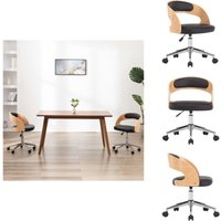 Drehbarer Bürostuhl Schwarz Bugholz und Kunstleder - Bürostuhl - Drehstuhl - Arbeitsstuhl - Schreibtischstuhl - Ergonomischer Stuhl Drehbarer Bürostuhl Schwarz Bugholz und Kunstleder - Bürostuhl - Drehstuhl - Arbeitsstuhl - Schreibtischstuhl - Ergonomischer Stuhl von VIDAXL
