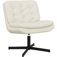 Drehender Entspannungsstuhl Creme 63 x 75 x 76 cm Samt Vidaxl von VIDAXL