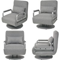 Drehstuhl und Schlafsofa Hellgrau Stoff - Drehstuhl - Schlafsofa - Wohnraumgestaltung - Gemütlich - Multifunktional - Home & Living Drehstuhl und Schlafsofa Hellgrau Stoff - Drehstuhl - Schlafsofa - Wohnraumgestaltung - Gemütlich - Multifunktional - Home & Living von VIDAXL
