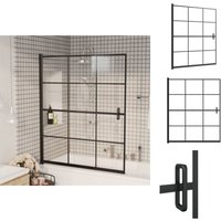 Duschkabinen & -türen - Living Duschkabine esg 116x140 cm Schwarz von VIDAXL
