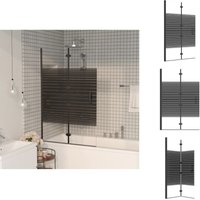 Duschkabinen & -türen - Living Faltbare Duschkabine esg 80x140 cm Schwarz von VIDAXL