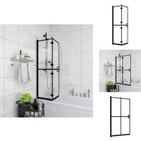Duschkabinen & -türen - Living Faltbare Duschkabine esg Schwarz 80x140 cm von VIDAXL